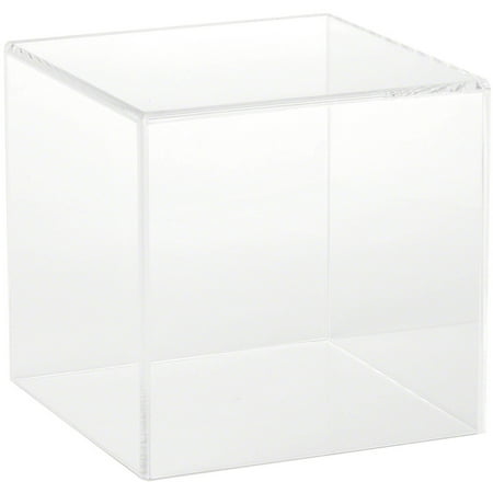 Plymor Clear Acrylic Display Case with No Base, 6" x 6" x 6"