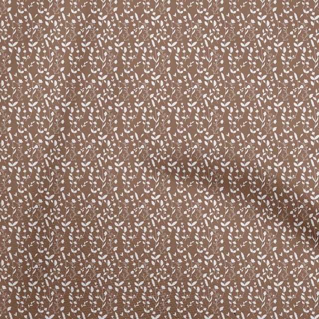 oneOone Tissu Georgette Viscose Marron à Fleurs Tissu pour Robe Tissu Imprimé au Mètre 42 Pouces de Large