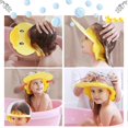 thumbnail image 3 of Hair Washing Hat Shower Bath Silicone Cap Soft Adjustable Visor Head Protector Shampoo Cap, 3 of 5