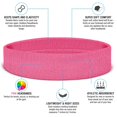 thumbnail image 2 of Suddora Adult Solid Color Sweatband Headband, Pink, 2 of 3