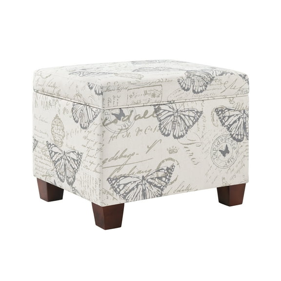 Convenience Concepts Madison Storage Ottoman, Butterfly Fabric