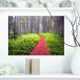 thumbnail image 1 of Desert Footpath to Misty Forest - Landscape Photography Canvas Print, 1 of 3
