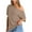 Camel, variant on Women's Solid Color Off Shoulder Top, Summer Casual Short Sleeve Strapless T-Shirt for Vacation Beachwear Fashion