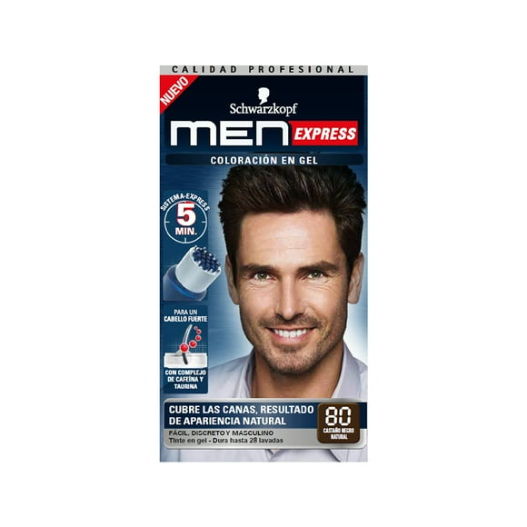 Tinte para caballero Schwarzkopf Men Express 80 Castaño Negro Natural