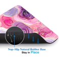 thumbnail image 3 of Purple Rose Flower Mouse Pad Pink Golden Line Floral Design with NonSlip Rubber Base, Personalized Computer Mousepad for Laptop, Office, and Home Decor, Add Elegance to Your Workspace, 3 of 5