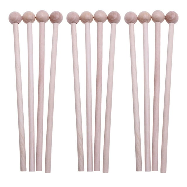 12 Pcs Maillets en Bois Percussion Bâtons Xylophone Glockenspiel Maillets Fournitures