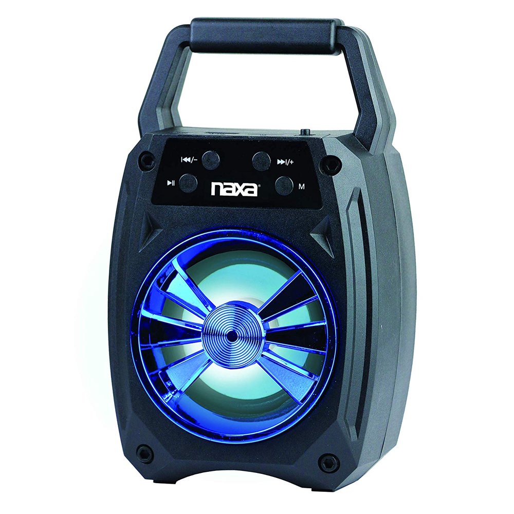 Naxa Electronics NAS3095 Blue Portable Bluetooth Speaker with LED