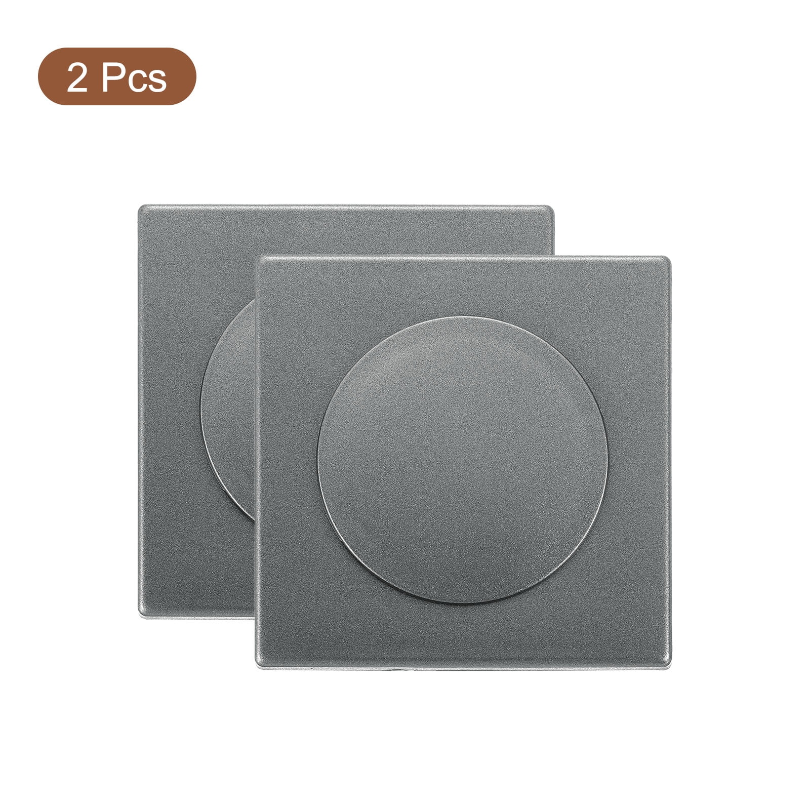 Unique Bargains Pipe Wall Square Removable Hole-Free Hole Cover Dark Grey