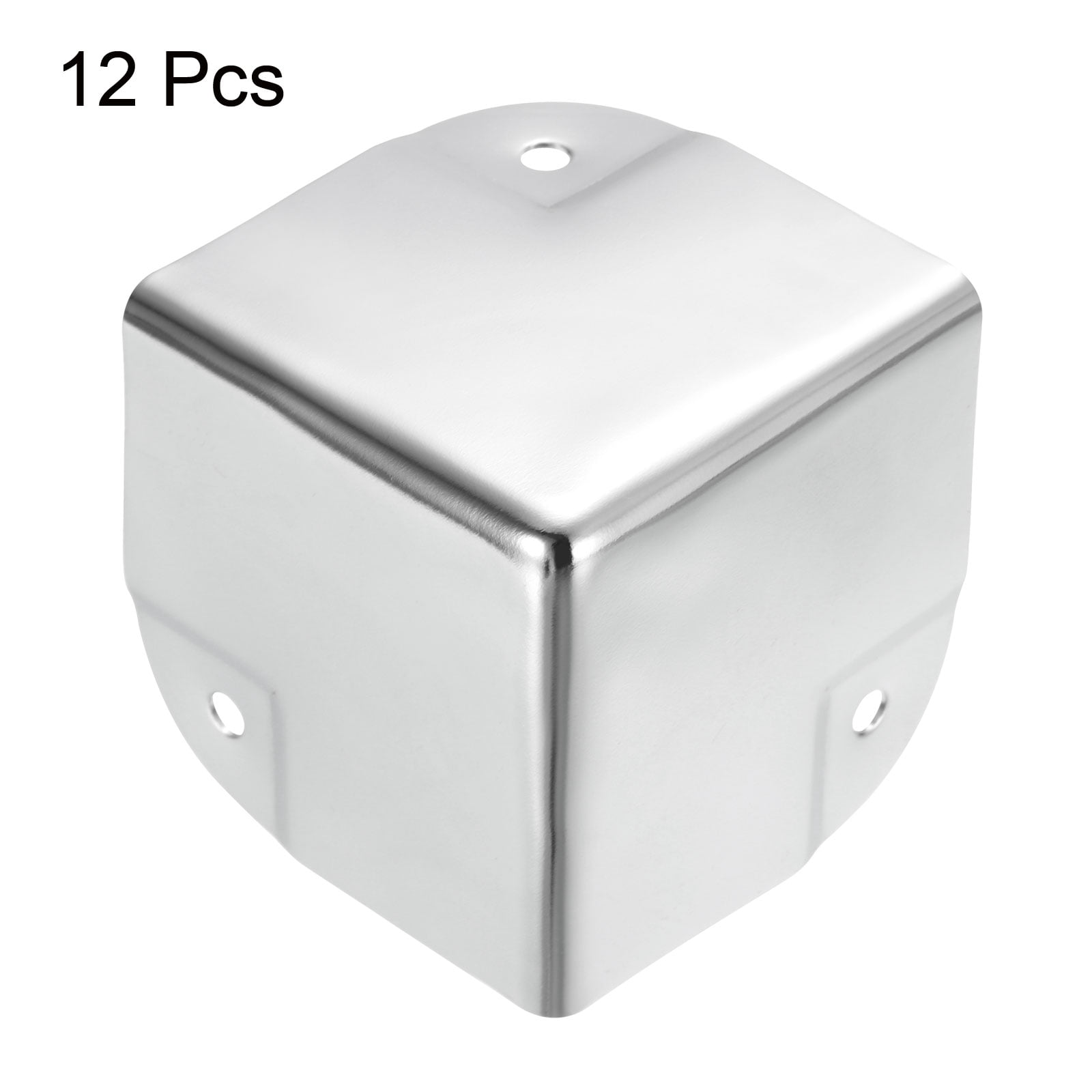 Uxcell Metal Box Corner Protectors Box Edge Guard Protector 50 x 50 x 50mm Silver Tone 12pcs