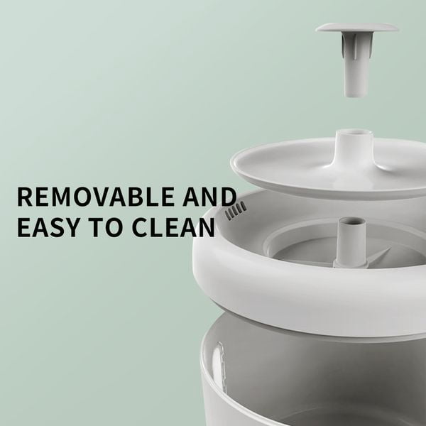 2500ML USB Round Pet Water Fountain, Automatic Cat Water Dispenser with Circulating Pump, Detachable for Easy Cleaning, Ultra-Quiet for Cats & Dogs