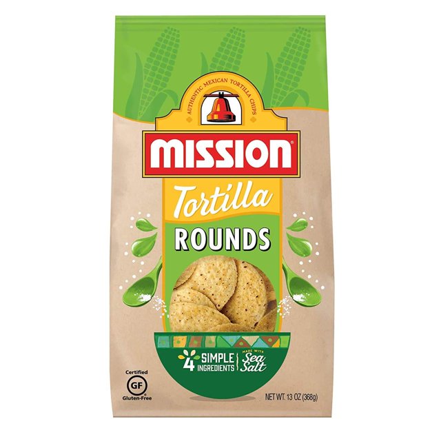 Tortillas Mission Rounds Tortilla Chips, Gluten Free, Restaurant Style Corn Tortilla Chips, 13 oz - 2 Bags