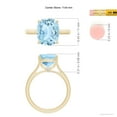 thumbnail image 4 of ANGARA Natural 3.45 ct Aquamarine Engagement Ring with Hidden Accents in 14K Yellow Gold for Women (Size-11x9mm) | March Birthstone, Anniversary, Jewelry Gift for Women | Natural Aquamarine Ring, 4 of 9