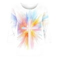thumbnail image 3 of Karight 2026 Easter Shirts for Women Funny Bunny Egg Graphic Tees Cute Festival Outfits 3/4 Sleeve Tops T-Shirt Gifts, 3 of 4