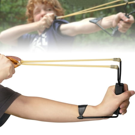 2PCS Wrist Braced Slingshot Folding Pocket Rocket Hand Slingshot Outdoor Hunting