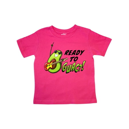 

Inktastic Ready to Guac! with Avocado Playing Guitar Gift Toddler Boy or Toddler Girl T-Shirt