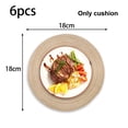 thumbnail image 2 of Round Placemats Set of 6, Cotton Woven Placemat Heat-Resistant Non-Slip Washable Table Mats for Dining Table 7 Inch, 2 of 5