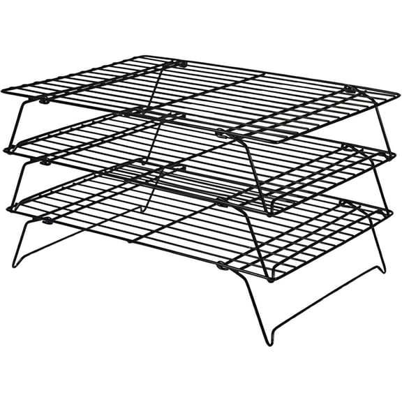 Cooling Racks for Cooking and Baking:3 Layers Stackable Baking Rack,Cookie Cooling Rack for Oven,Wire Rack for Baking Sheet,Wire Cooling Rack for Baking Cake, French Fries, Bacon, Etc,13 * 9in