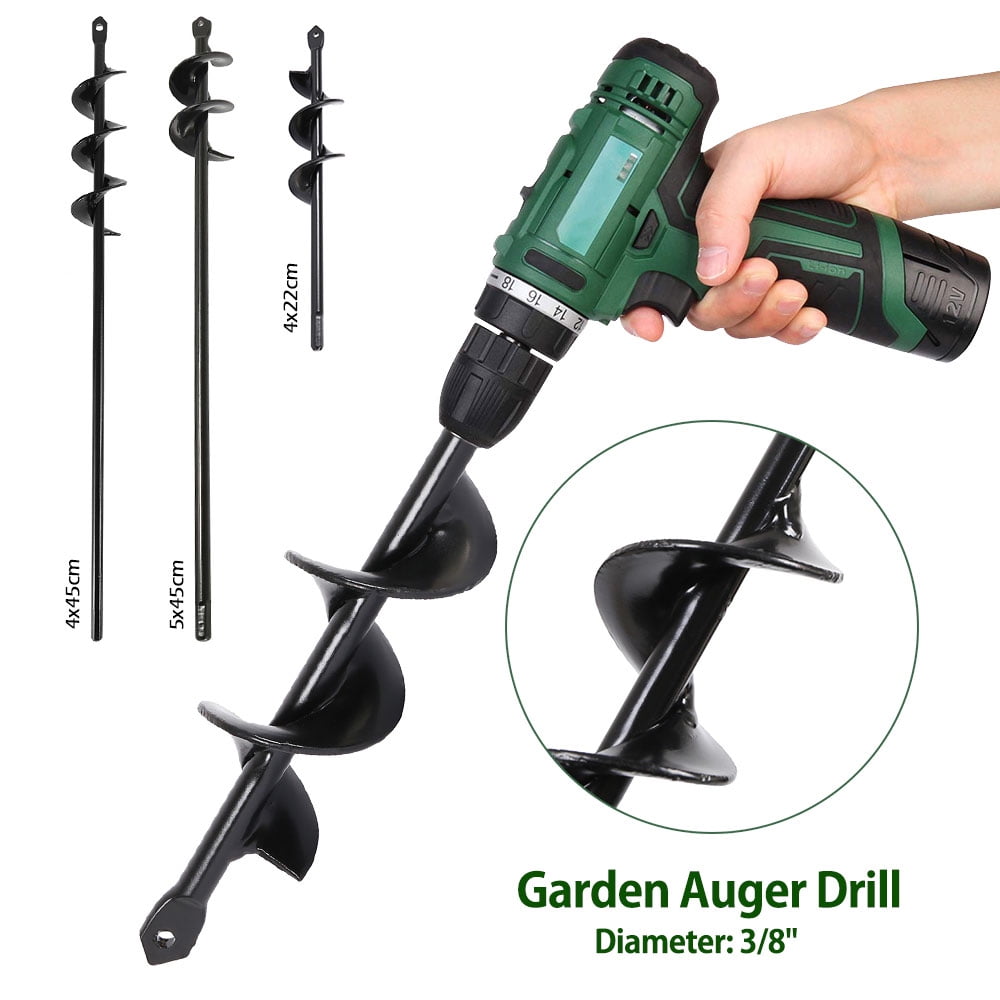 9" /18" Roto Planter Garden Auger Spiral Drill Bit Planting Fr Auger Hole Digger 