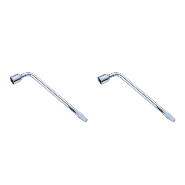 Sidaley Juego de llaves de agarre cómodas plateadas - Mejora de la mano de obra Llave de vaso Llave de rueda de automóvil plateada 24 mm plata 24 mm 2piezas