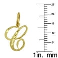 thumbnail image 2 of Genuine 14K Yellow Gold 0.78" Fancy Cursive Letter Initial C Necklace 16", 18", 20", 22" Trendy Charm Initial Necklaces for Women, 2 of 8