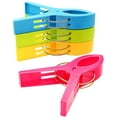 thumbnail image 2 of 16 Pack Beach Towel Clips Chair Clips Towel Holder for Pool Chairs on Cruise-Jumbo Size,Plastic Clothes Pegs Hanging Clip Clamps to Keep Your Towel from Blowing Away,Fashion Bright Color, 2 of 4