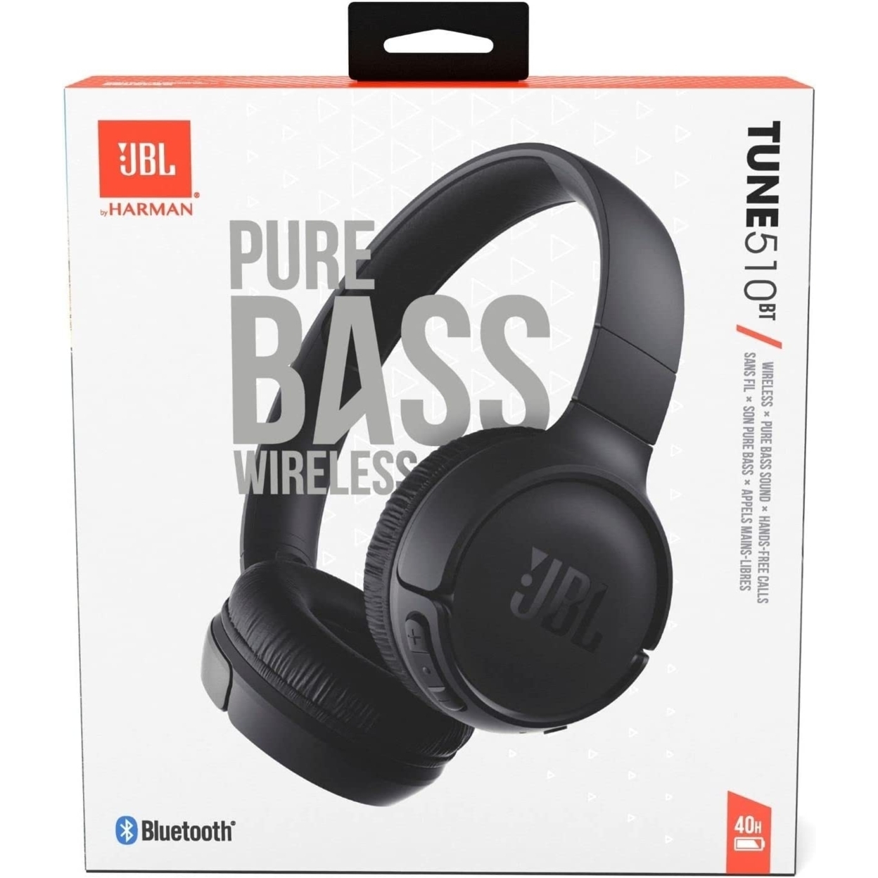 JBL Tune 510BT Wireless Bluetooth on-Ear Headphones with Purebass Sound, Black - image 5 of 8