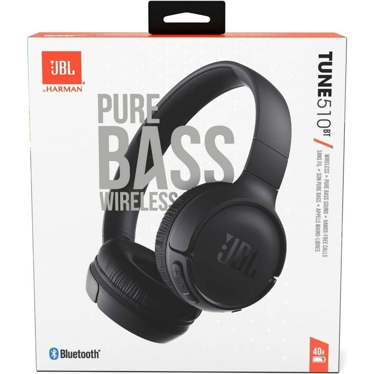 Bliv sammenfiltret fritaget kapok JBL Tune 510BT Wireless Bluetooth On-Ear Headphones with Purebass Sound -  Walmart.com
