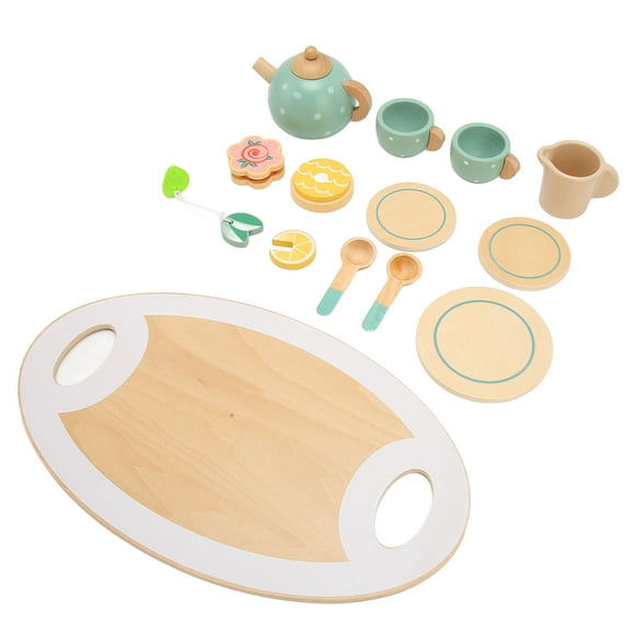 Juego de simulación para fiesta de té, bordes más suaves interesantes, detalles vívidos, accesorios de comida para juguetes, regalos