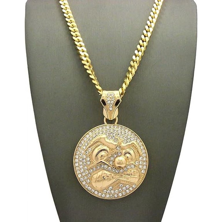 Hip Iced Hop Gold Plated Cubic Zirconia GLO GANG Medal