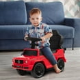 thumbnail image 4 of Costway 3-in-1 Mercedes Benz G350 Push & Pedal Ride-On Stroller, Red, 4 of 11