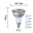 thumbnail image 1 of Bombilla LED de luz descendente RGB MR16, E27, E14, GU10, GU5.3, B15, 5W, COB, Ángulo de haz alto de 36 °, 450LM, CA 85-265V, 30W, equivalente a halógeno, 1 of 4