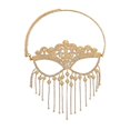 thumbnail image 2 of BELOVING Cosplay Chain Head Outfit Headwear Rhinestone for Belly Dance Handmade Golden, 2 of 7