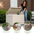 thumbnail image 4 of Lifetime New Outdoor Polyethylene Deck Box and Bench 80 Gal., Tan (60059), 4 of 11