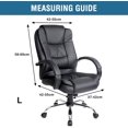 thumbnail image 2 of Office Chair Cover with Armrest Covers Stretch Soft Velvet Computer Desk Chair Slipcover Boss Swivel Chair Covers Protector L Navy, 2 of 7