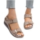 thumbnail image 4 of Amzcrzy Zapatos de mujer,Zapatos de mujer,Zapatillas de mujer, Sandalias casuales y cómodas de verano para mujer, con plataforma de color liso y hebilla de metal. Sandalias Mujer Zapatillas De Casa, 4 of 9