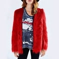 thumbnail image 4 of AOOCHASLIY Women Coat Women's Imitation Warm Long Round Neck Fashionable Jacket, 4 of 5