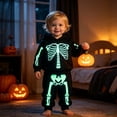 thumbnail image 2 of ZHOGXU Boys Halloween Sweatshirt Sets Skeleton Glowing Long Sleeve Hoodie With Pant Outfits Kids 2 Piece Set,Black,4-5 Years, 2 of 8