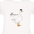 thumbnail image 4 of Inktastic French Goose says Honque Boys or Girls Long Sleeve Baby Bodysuit, 4 of 5