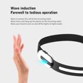 thumbnail image 4 of USB COB Headlight Wave Induction Bluetooth compatible Head Lamp Torch (Blanco), 4 of 6