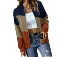 thumbnail image 3 of cfhntfmh Womens Zip up Sweatshirts Jackets Long Sleeve Casual Loose Outwear with Pockets Color Block Fall Fashion Outfits, 3 of 5
