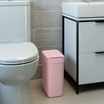 thumbnail image 5 of 3 Gallon Pink Sensor Bathroom Trash Can Slim and Space-Saving 10 L Home Office Garbage Bin, 5 of 7