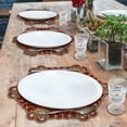 thumbnail image 4 of Decozen Gold Lace Red Doilies Set of 12 - Round Placemats European Embroidery for Dining Table Home Decor Wedding - 15 inches - The Imperial Red Collection, 4 of 9
