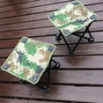thumbnail image 4 of Mobutofu 2Pcs Fishing Chairs Camouflage Canvas Foldable Stool for Outdoor Activities Traveling 21.6X13.0In, 4 of 8