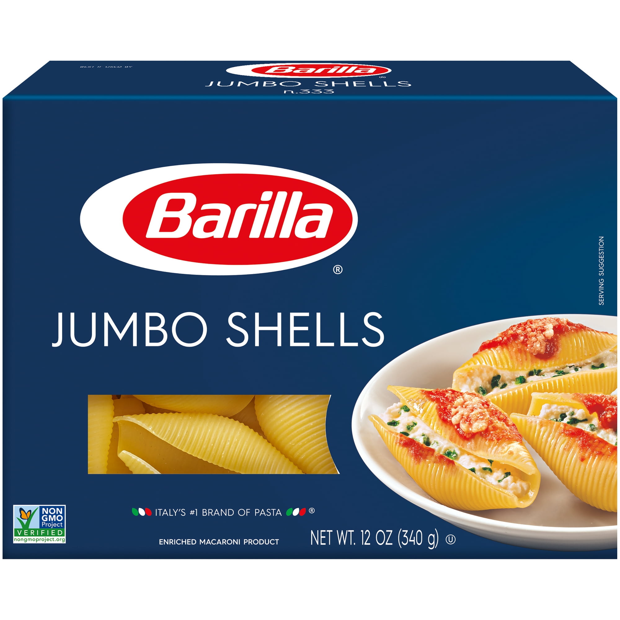 Barilla Classic Blue Box Oven Pasta Jumbo Shells 12 oz.
