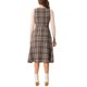 thumbnail image 3 of Vestido vintage de cuadros sin mangas de cintura alta A-Line midi de INSPIRE CHIC, 3 of 6