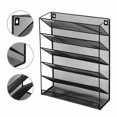 thumbnail image 5 of Pallet File Manager - Wall Mounted Document Tray, 5-Tier Storage Shelf for Office and Home (Black), 5 of 5