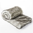 thumbnail image 1 of Throw Blanket, 50 x 60 Soft Faux Fur Design, Heather Gray Finish, 1 of 1