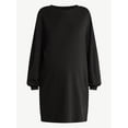 thumbnail image 5 of Time and Tru Women's Maternity French Terry Sweatshirt Dress with Long Sleeves, Sizes S-XXL, 5 of 5