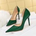 thumbnail image 5 of Zapatos de tacón alto de lujo para mujer, sexys, de discoteca, ajustados, superclásicos, con abertura lateral, para boda, 5 of 5