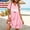 Pink, variant on Plus Size Summer Dresses for Women Midi Cap Sleeve USA Flag Print Flowy Tshirt Dress Fall Loose Casual V-Neck Beach with Pockets Red Sundresses 3XL